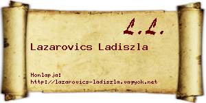 Lazarovics Ladiszla névjegykártya